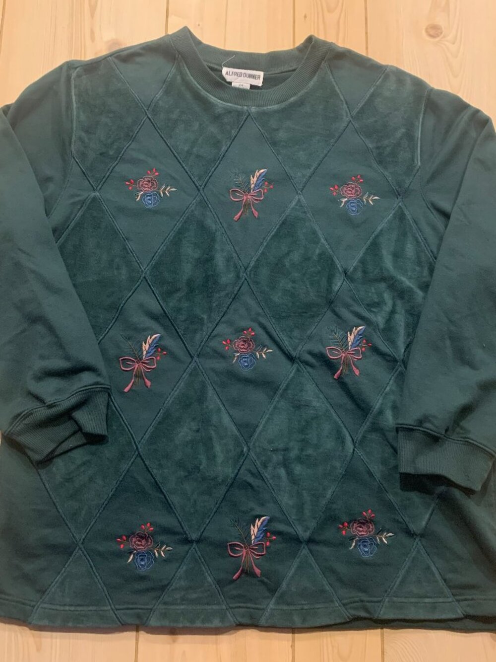 Vintage Y2K Alfred Dunner Spring Fall Floral Winter Holiday Sweater Women's 2X